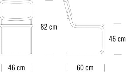 Dimensions Thonet S 64 PV
